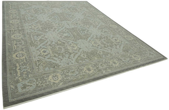 9x12 Hand-Knotted Wool Oushak Rug - 47809