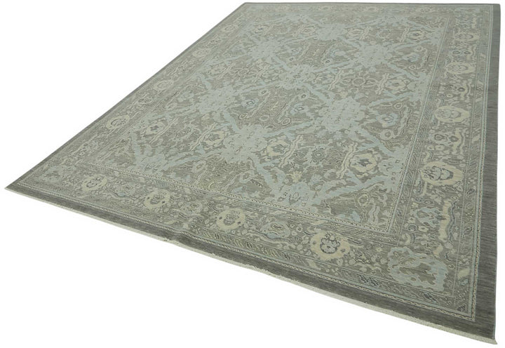 9x12 Hand-Knotted Wool Oushak Rug - 47809