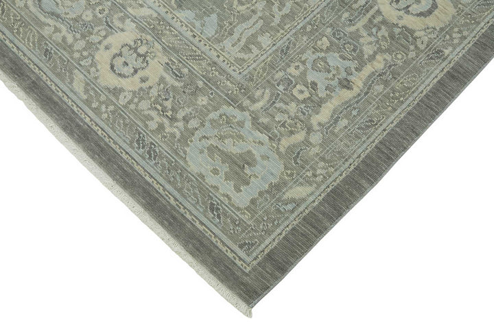 9x12 Hand-Knotted Wool Oushak Rug - 47809
