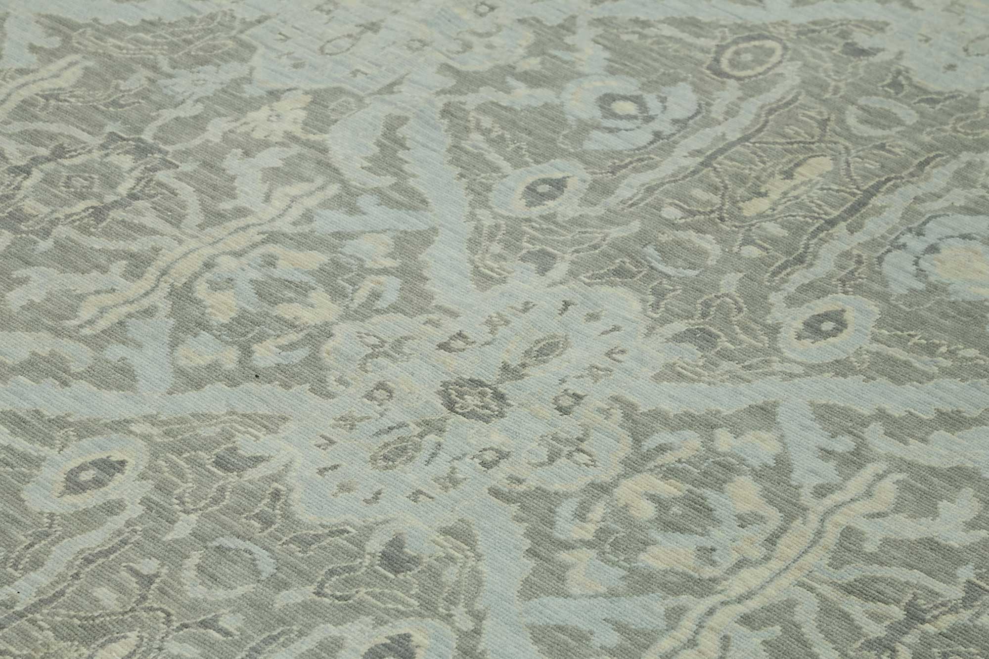 9x12 Hand-Knotted Wool Oushak Rug - 47809