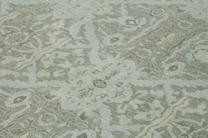 9x12 Hand-Knotted Wool Oushak Rug - 47809