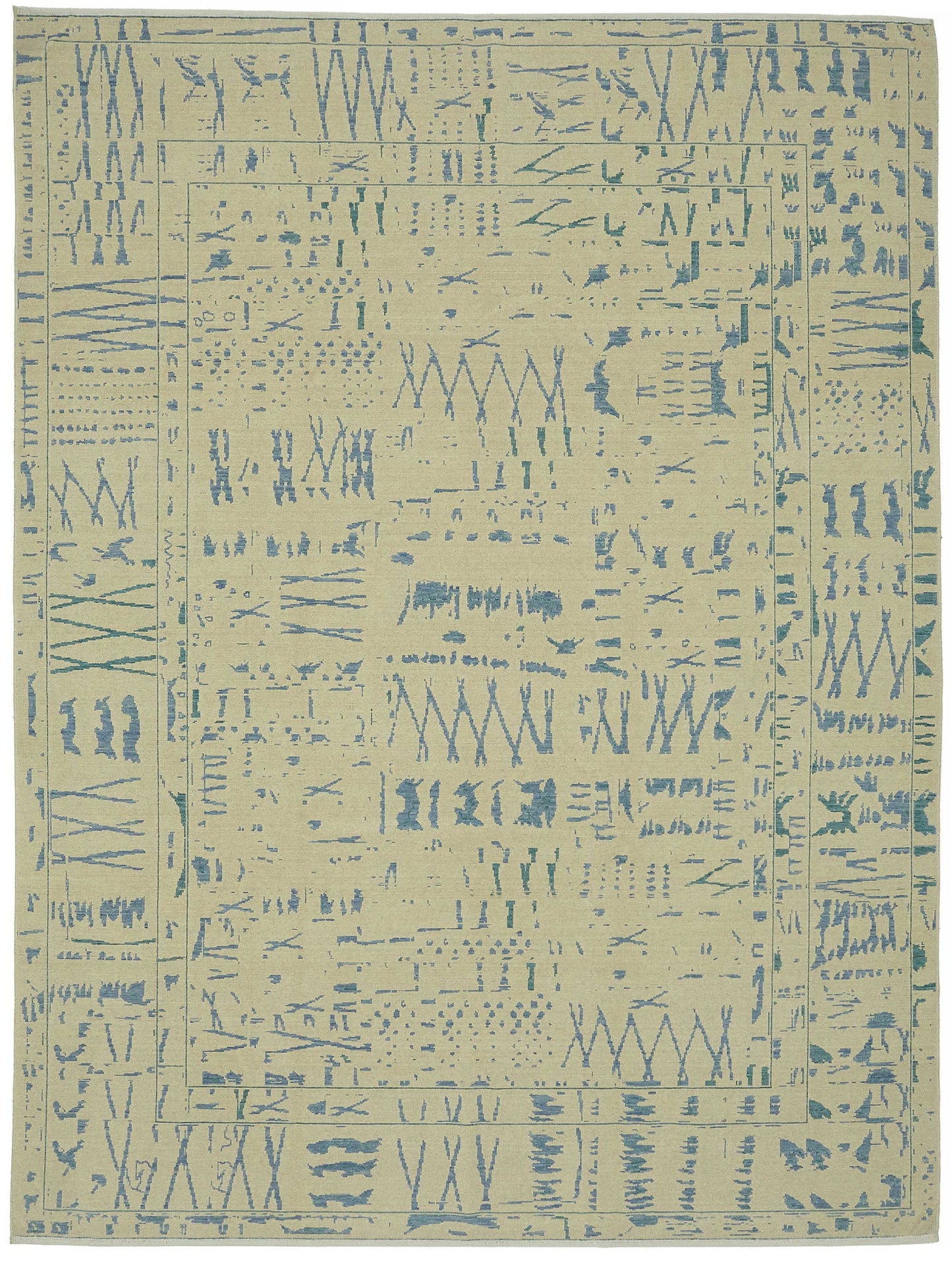 9x12 Hand-Knotted Wool Oushak Rug - 47810