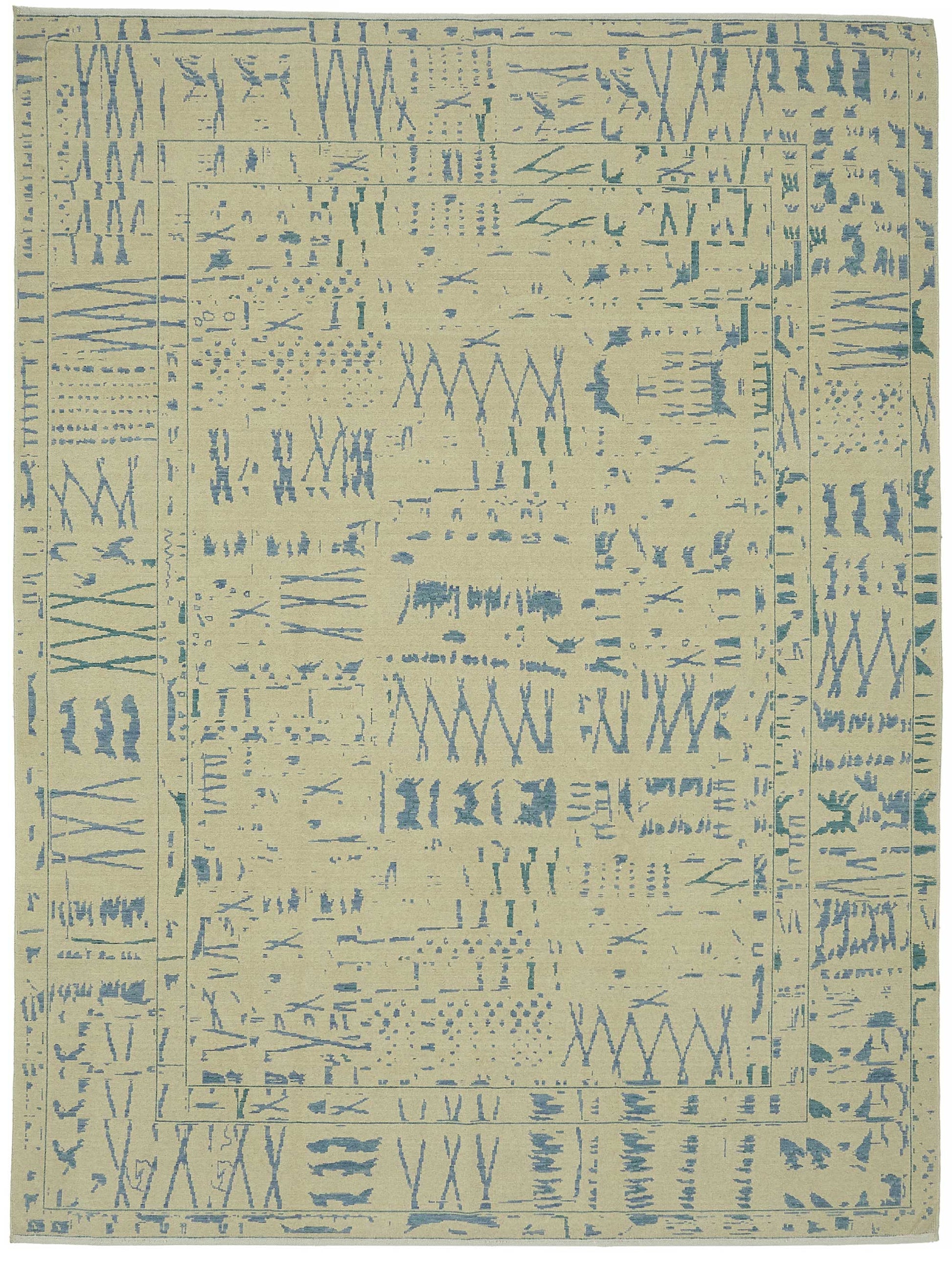 9x12 Hand-Knotted Wool Oushak Rug - 47810