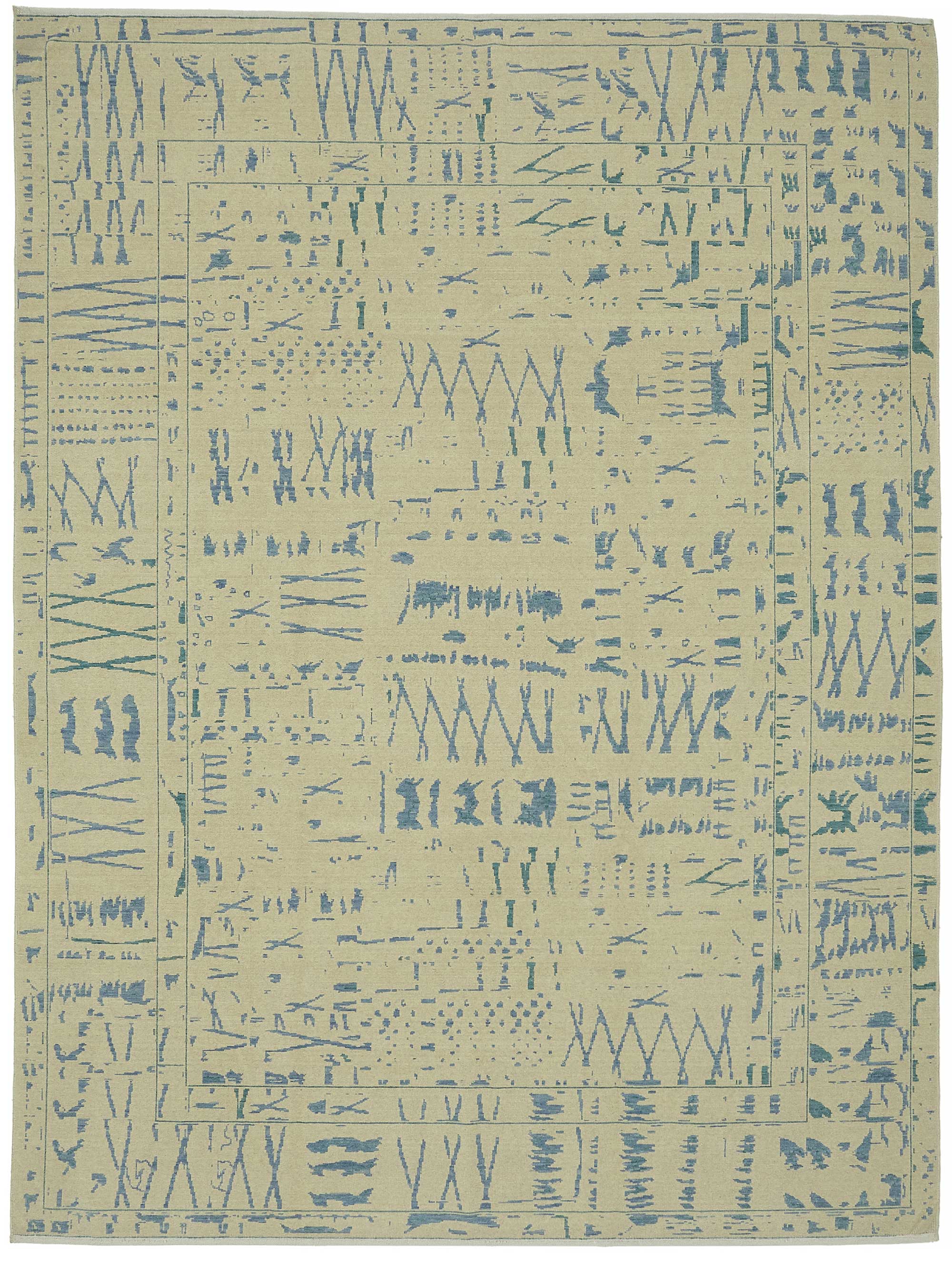9x12 Hand-Knotted Wool Oushak Rug - 47810