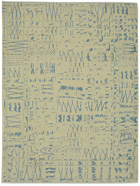 9x12 Hand-Knotted Wool Oushak Rug - 47810