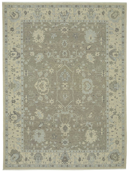 8x11 Hand-Knotted Wool Oushak Rug - 47811