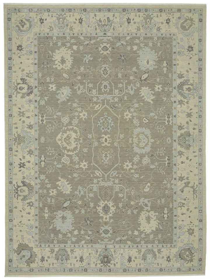 8x11 Hand-Knotted Wool Oushak Rug - 47811