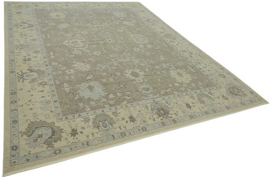 8x11 Hand-Knotted Wool Oushak Rug - 47811