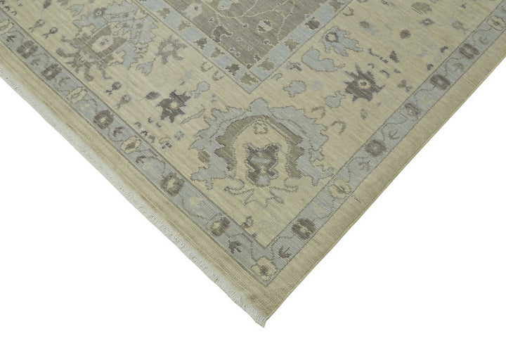8x11 Hand-Knotted Wool Oushak Rug - 47811