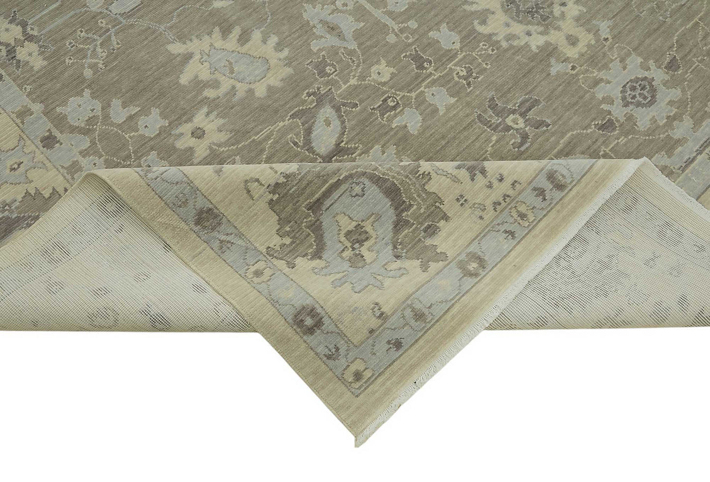 8x11 Hand-Knotted Wool Oushak Rug - 47811