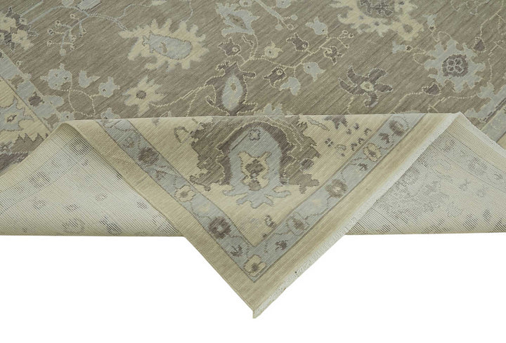 8x11 Hand-Knotted Wool Oushak Rug - 47811