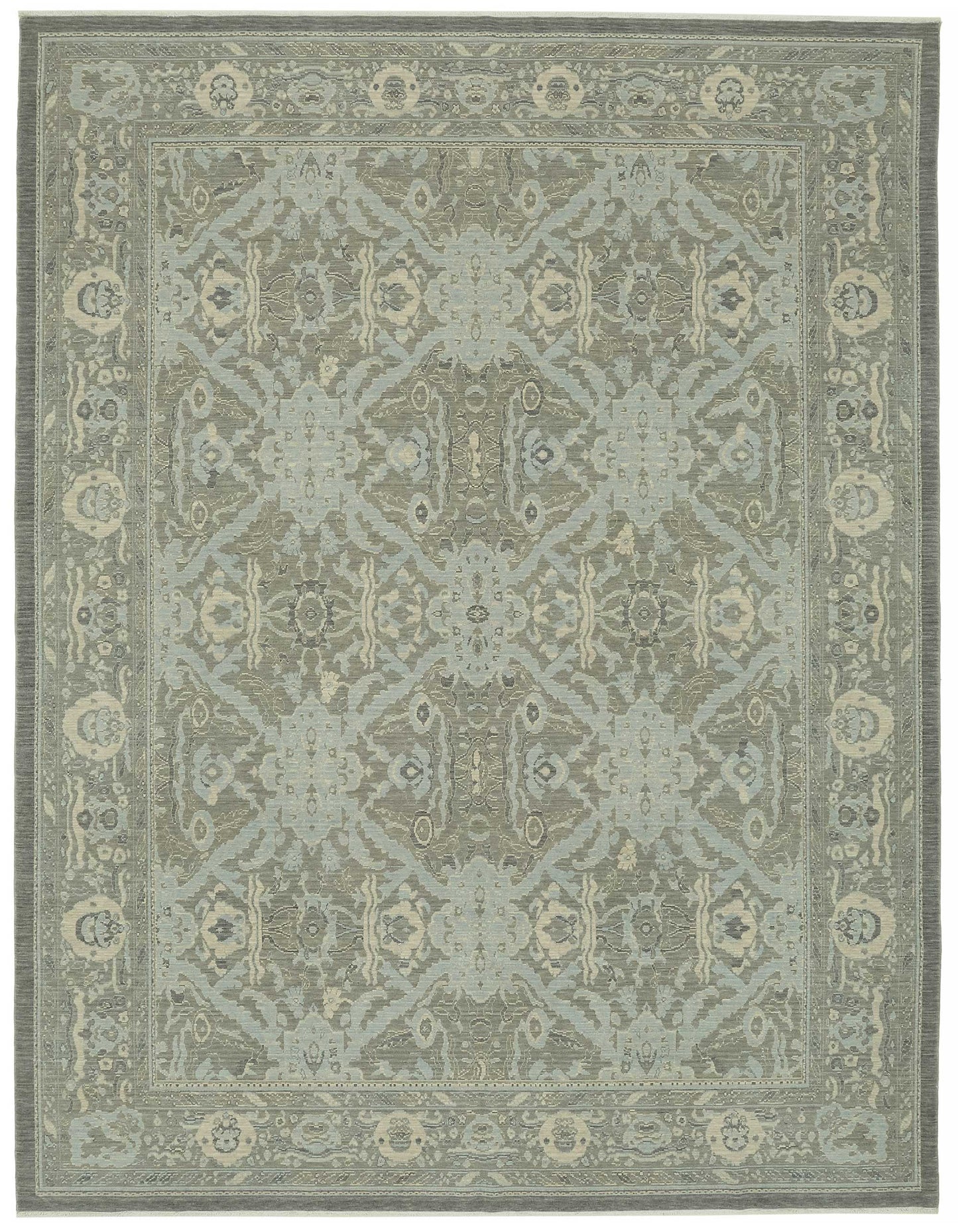 9x12 Hand-Knotted Wool Oushak Rug - 47812