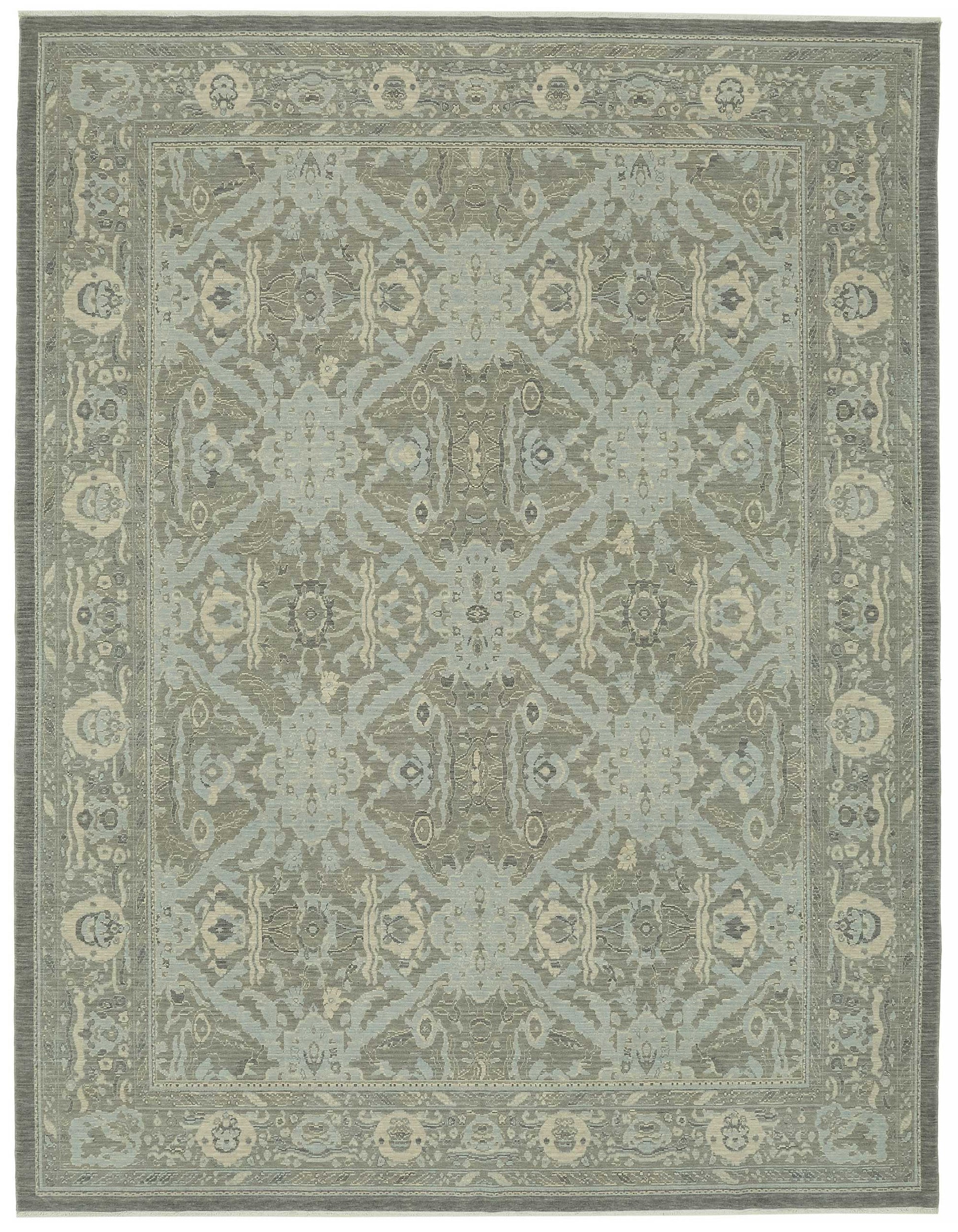 9x12 Hand-Knotted Wool Oushak Rug - 47812