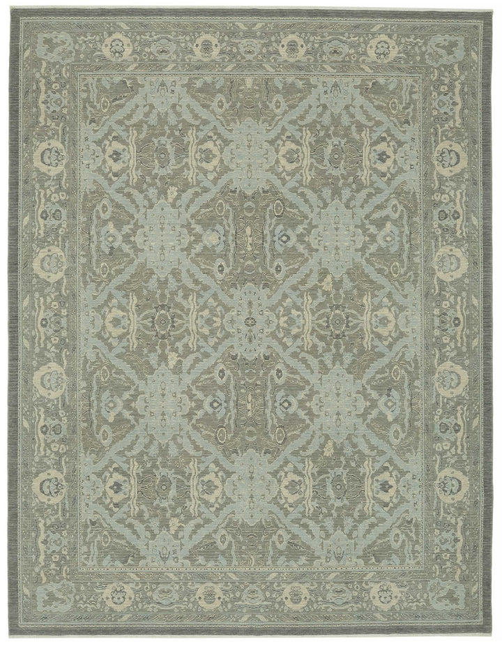 9x12 Hand-Knotted Wool Oushak Rug - 47812