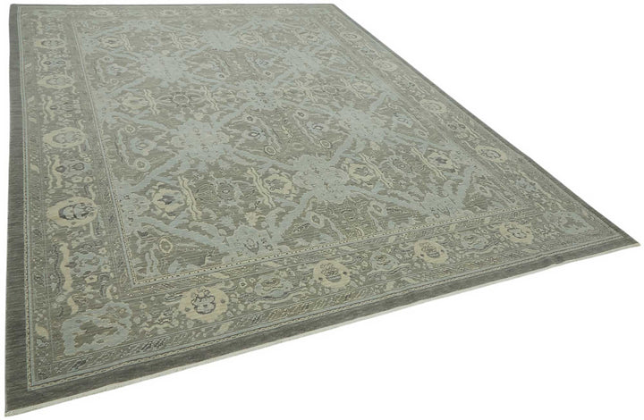 9x12 Hand-Knotted Wool Oushak Rug - 47812