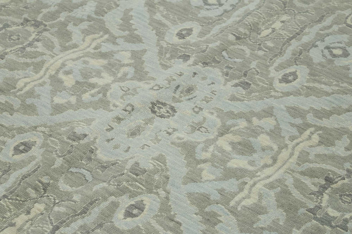 9x12 Hand-Knotted Wool Oushak Rug - 47812