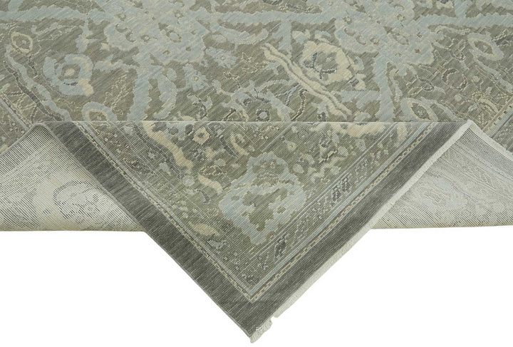 9x12 Hand-Knotted Wool Oushak Rug - 47812