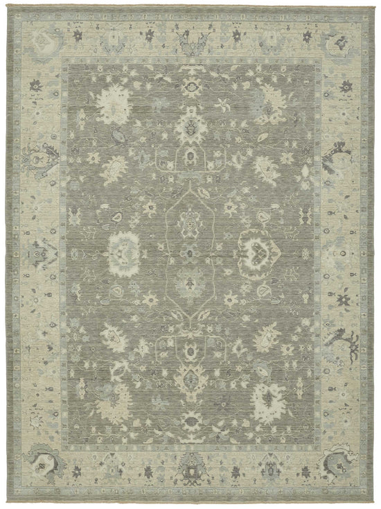 8x11 Hand-Knotted Wool Oushak Rug - 47814