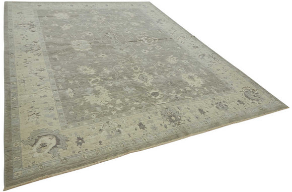 8x11 Hand-Knotted Wool Oushak Rug - 47814