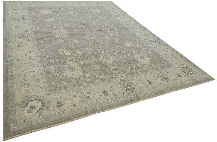8x11 Hand-Knotted Wool Oushak Rug - 47814