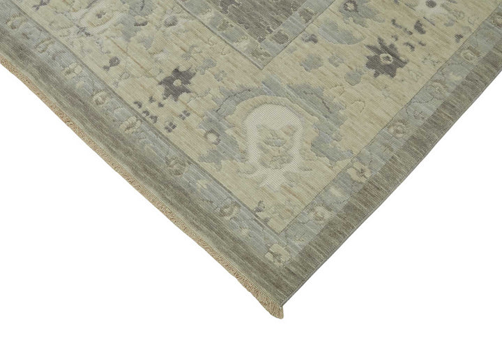 8x11 Hand-Knotted Wool Oushak Rug - 47814