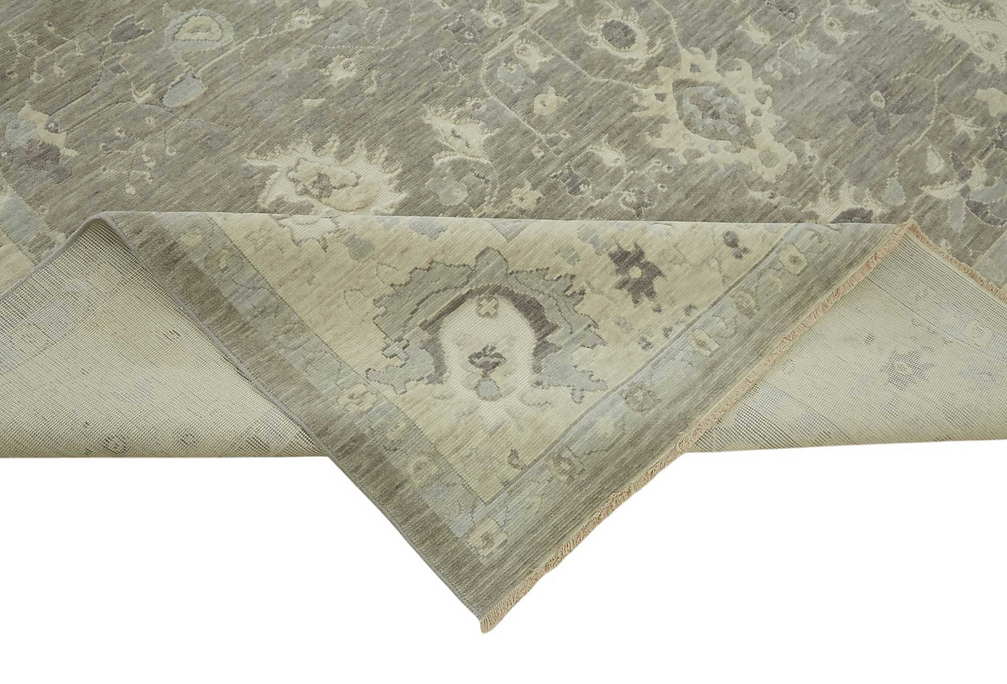 8x11 Hand-Knotted Wool Oushak Rug - 47814