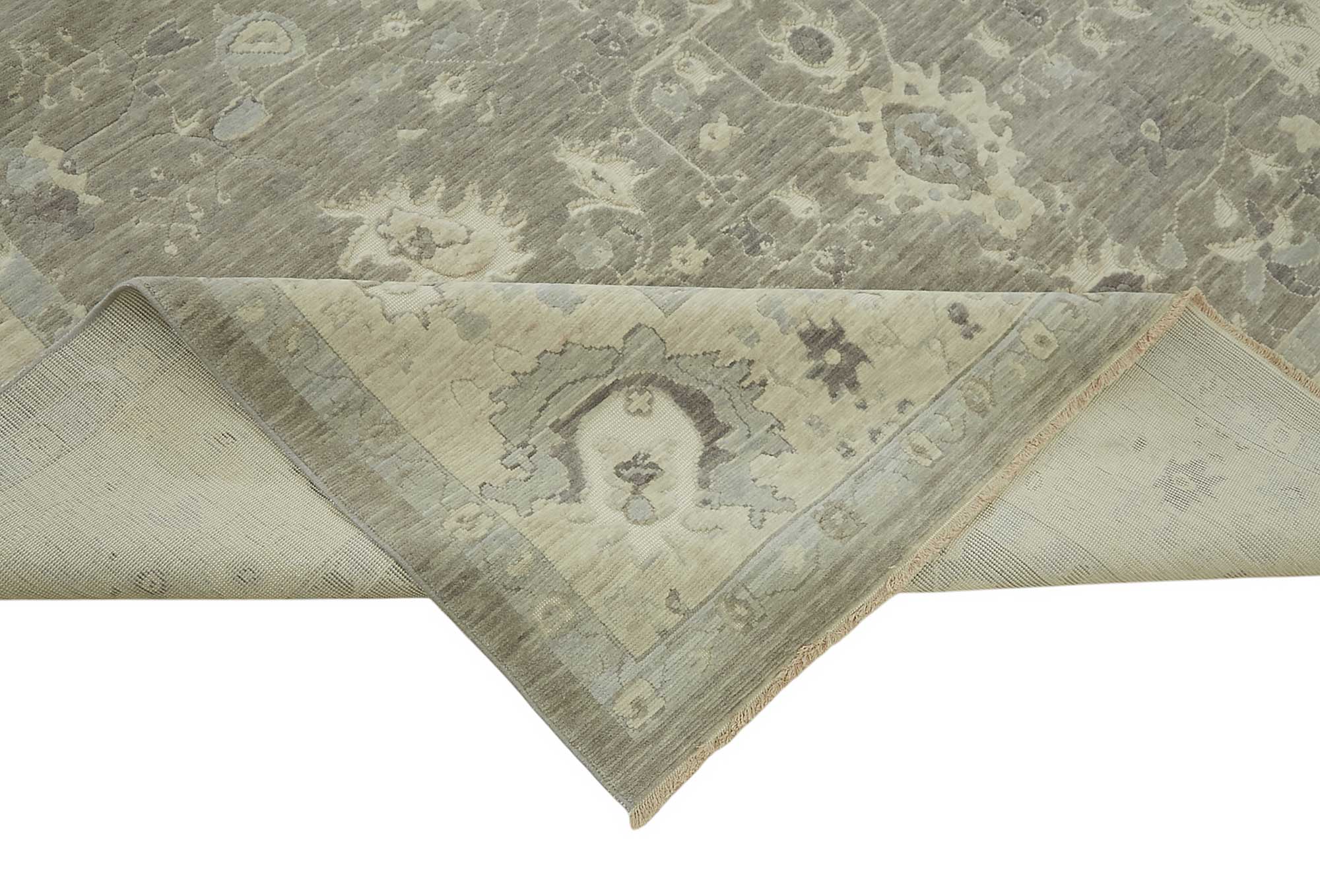 8x11 Hand-Knotted Wool Oushak Rug - 47814