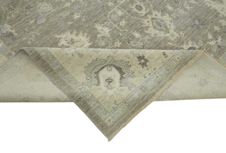 8x11 Hand-Knotted Wool Oushak Rug - 47814