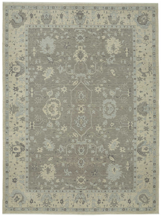 8x11 Hand-Knotted Wool Oushak Rug - 47815