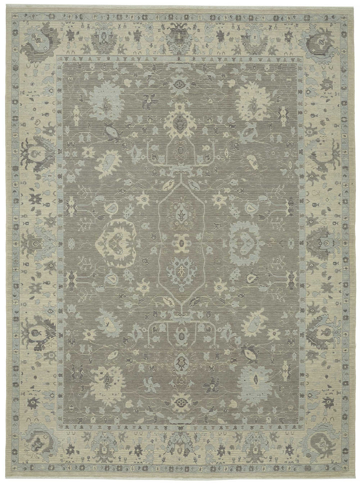 8x11 Hand-Knotted Wool Oushak Rug - 47815