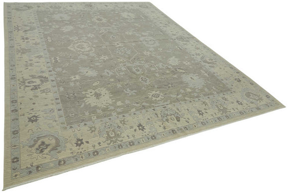 8x11 Hand-Knotted Wool Oushak Rug - 47815