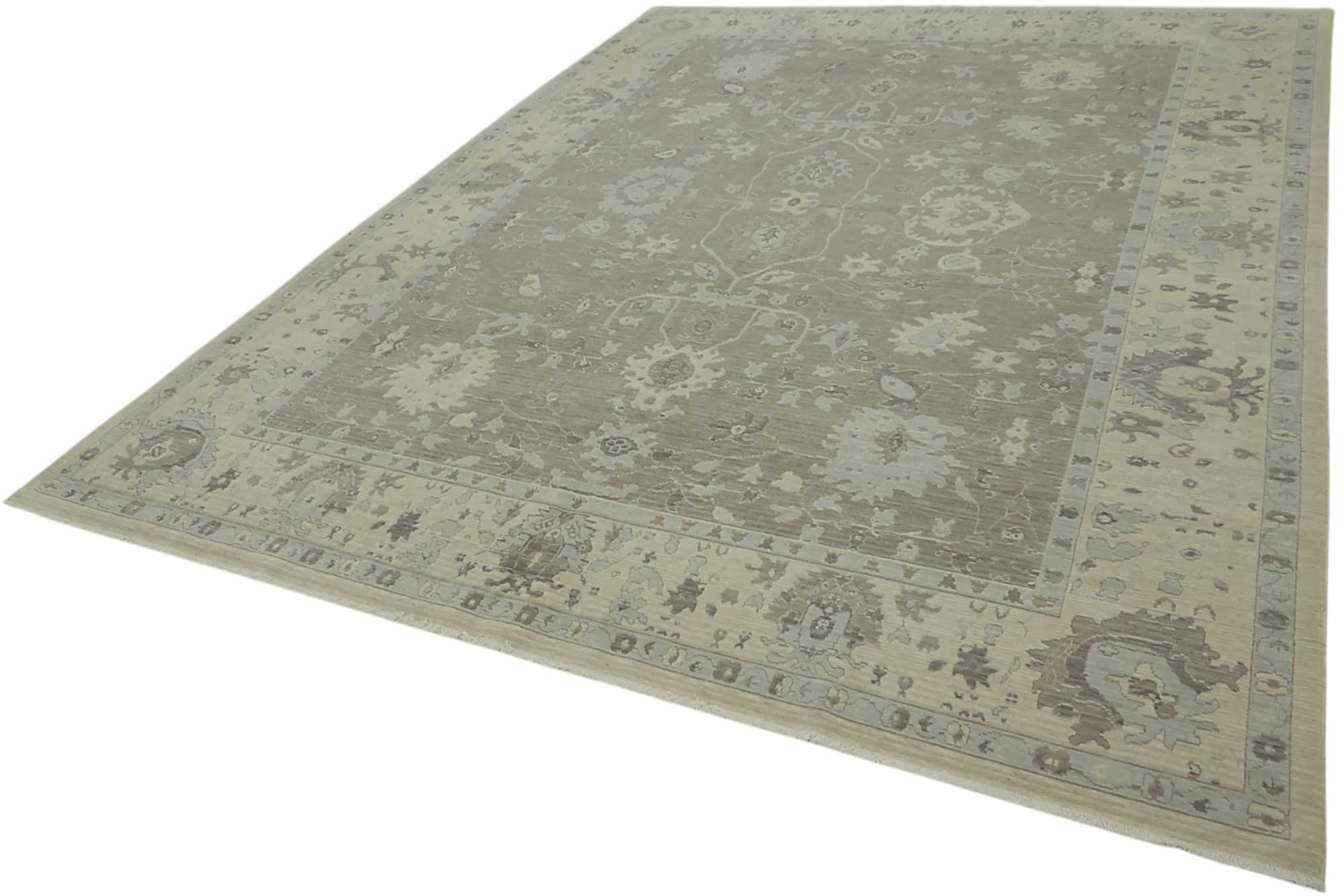 8x11 Hand-Knotted Wool Oushak Rug - 47815