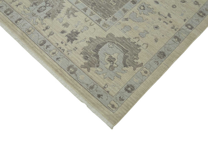 8x11 Hand-Knotted Wool Oushak Rug - 47815
