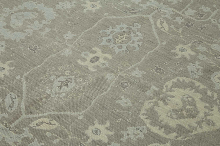 8x11 Hand-Knotted Wool Oushak Rug - 47815