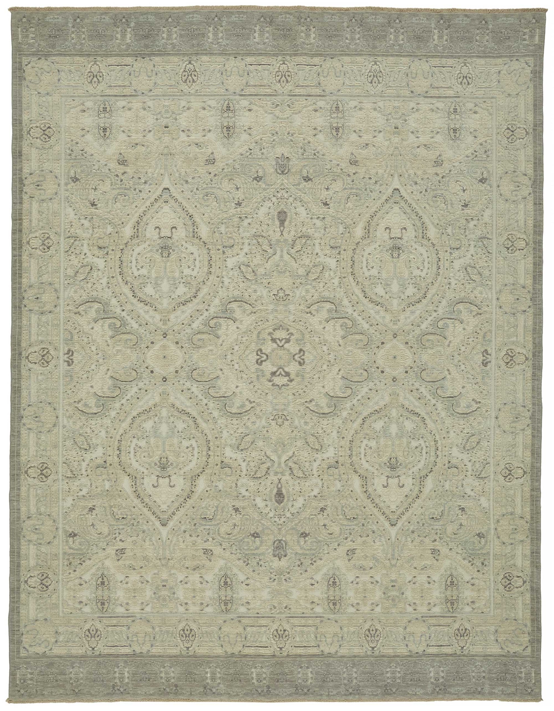 9x12 Hand-Knotted Wool Oushak Rug - 47818