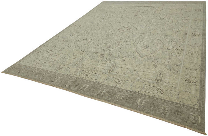 9x12 Hand-Knotted Wool Oushak Rug - 47818