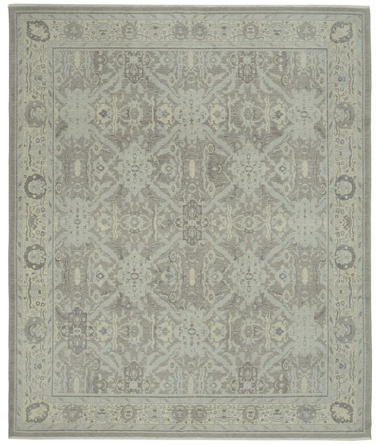 10x12 Hand-Knotted Wool Oushak Rug - 47819