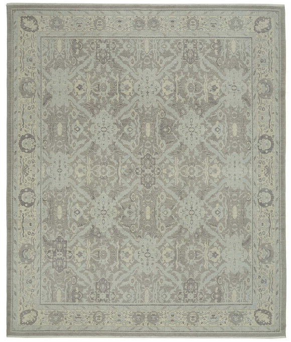 10x12 Hand-Knotted Wool Oushak Rug - 47819