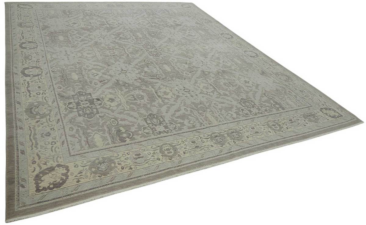 10x12 Hand-Knotted Wool Oushak Rug - 47819