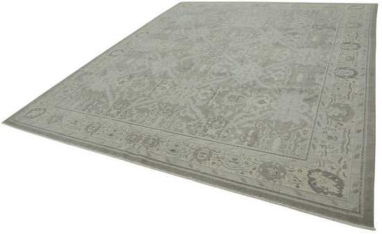 10x12 Hand-Knotted Wool Oushak Rug - 47819