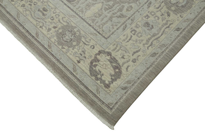 10x12 Hand-Knotted Wool Oushak Rug - 47819