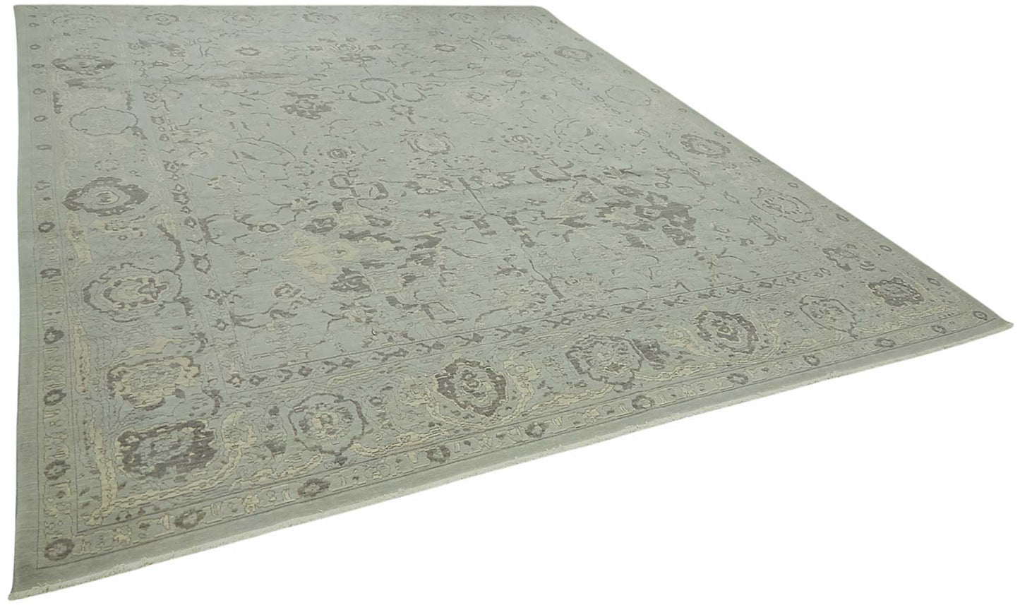 10x12 Hand-Knotted Wool Oushak Rug - 47820