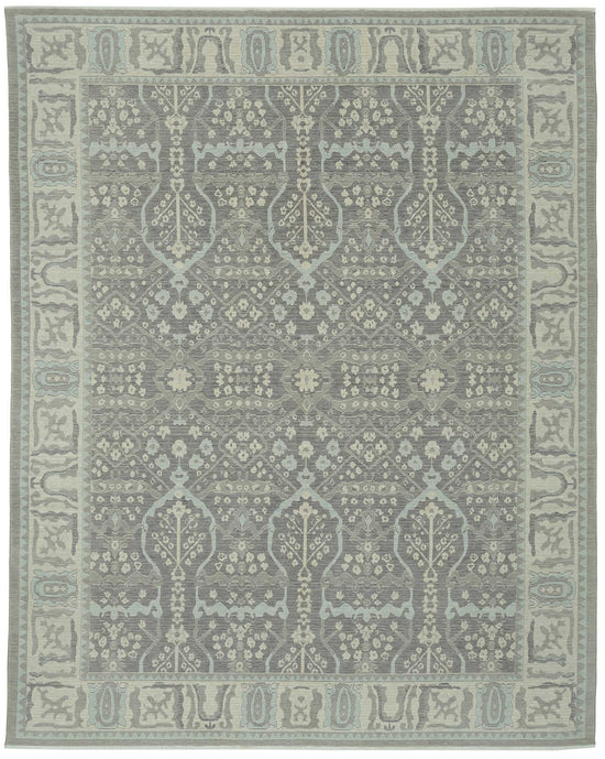 10x12 Hand-Knotted Wool Oushak Rug - 47822