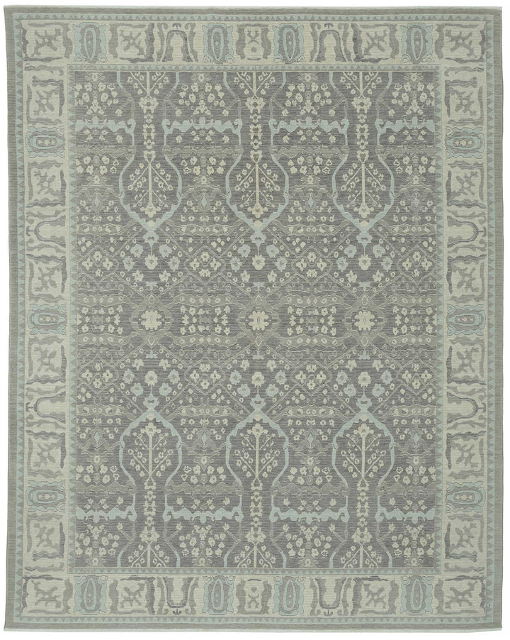 10x12 Hand-Knotted Wool Oushak Rug - 47822