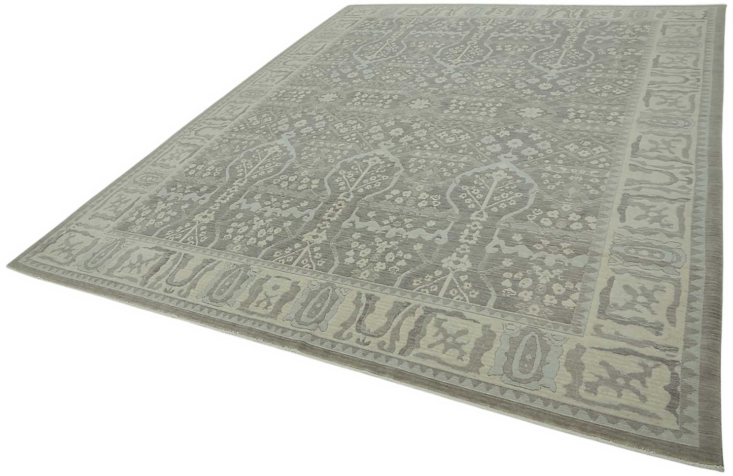 10x12 Hand-Knotted Wool Oushak Rug - 47822