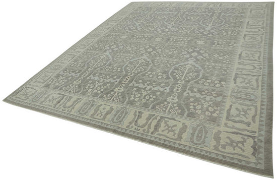 10x12 Hand-Knotted Wool Oushak Rug - 47822