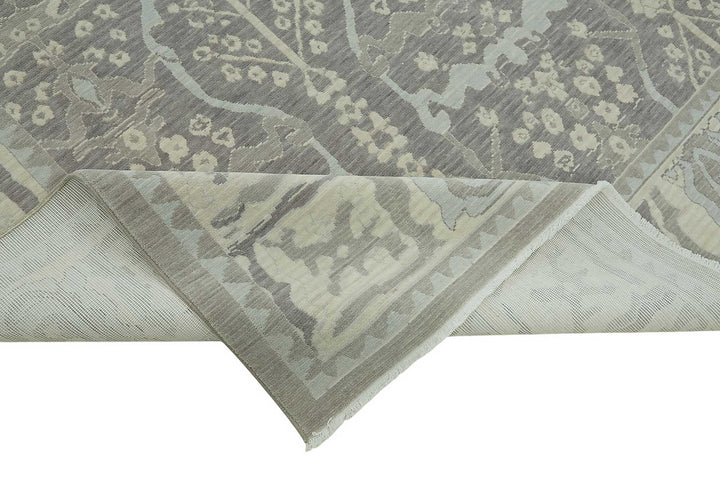 10x12 Hand-Knotted Wool Oushak Rug - 47822