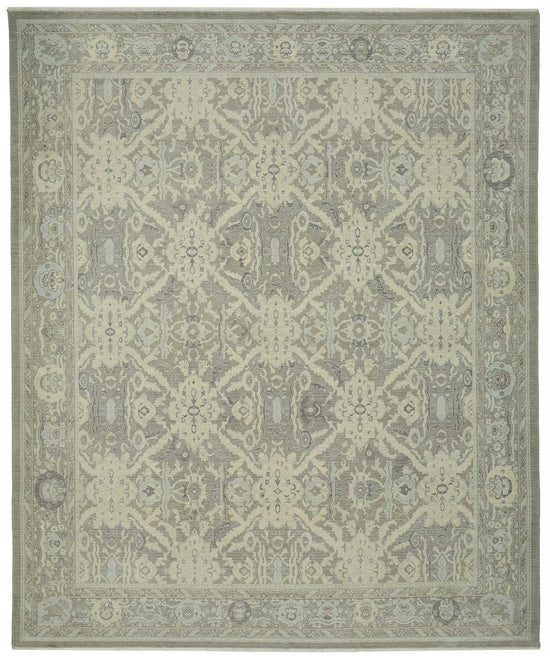 10x12 Hand-Knotted Wool Oushak Rug - 47823