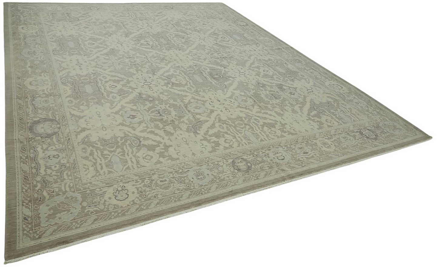 10x12 Hand-Knotted Wool Oushak Rug - 47823