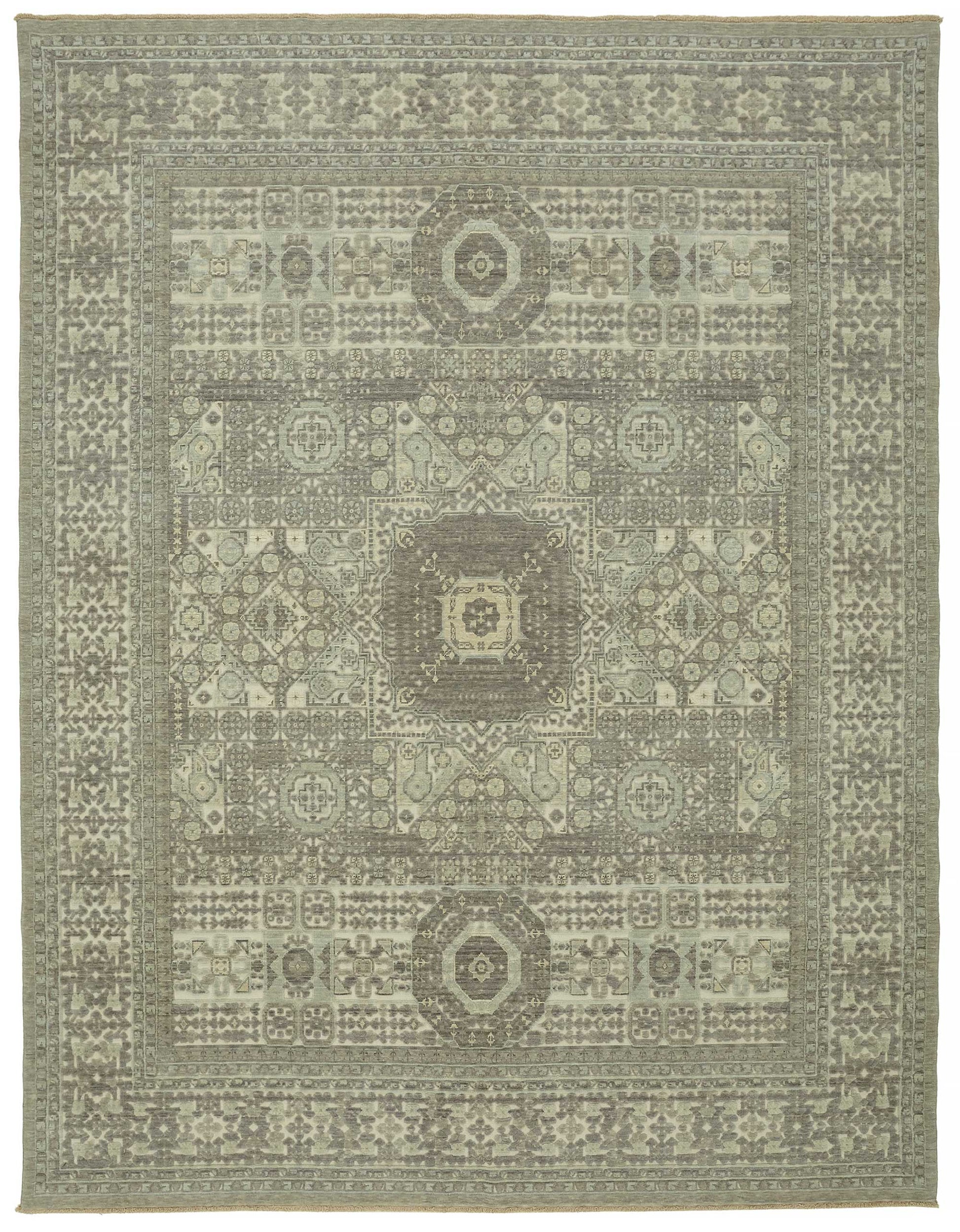 10x12 Hand-Knotted Wool Oushak Rug - 47824